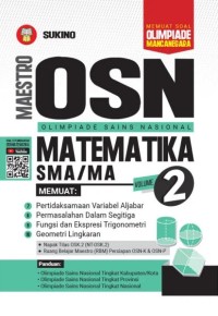 Image of MAESTRO OSN (OLIMPIADE SAINS NASIONAL) MATEMATIKA SMA/MA VOLUME 2